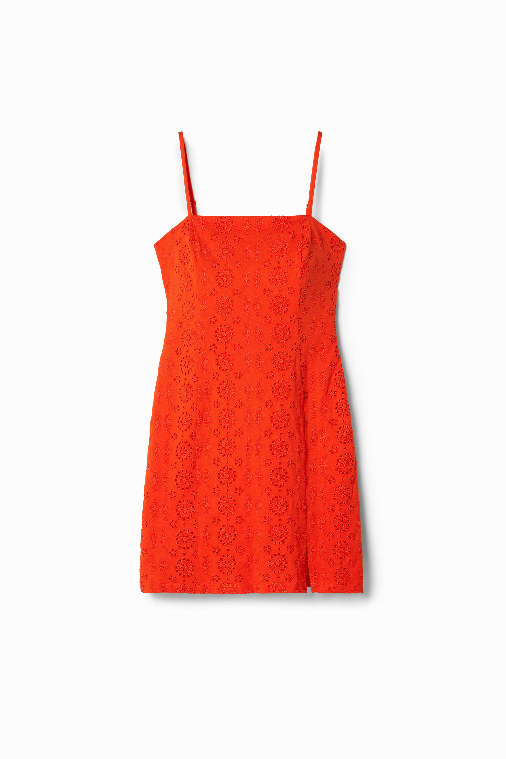 Kurzes Kleid Schweizer Lochstickerei
