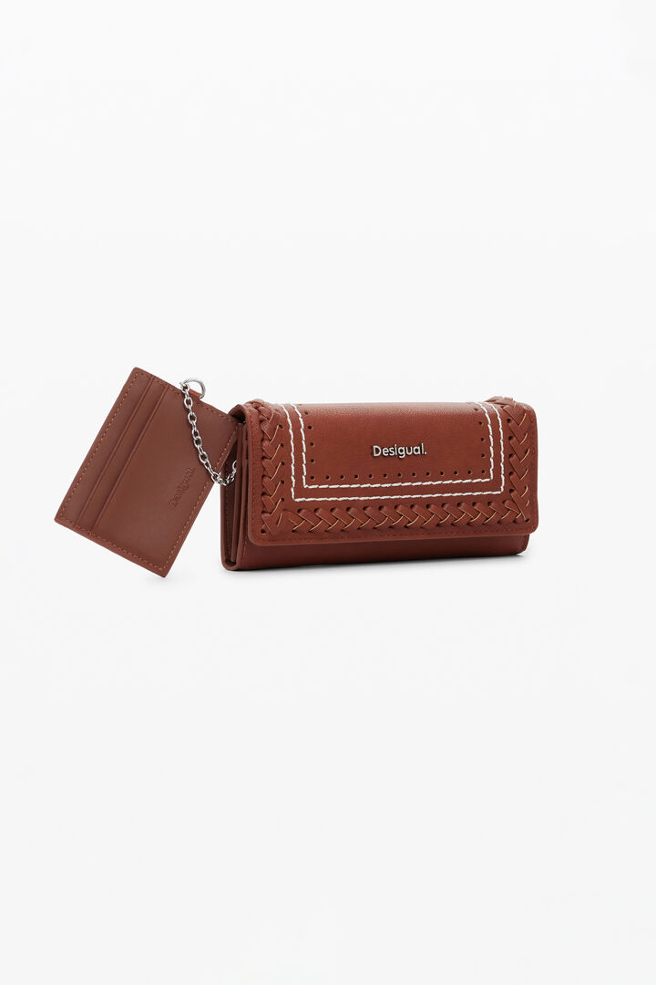Braided wallet with topstitching | Desigual