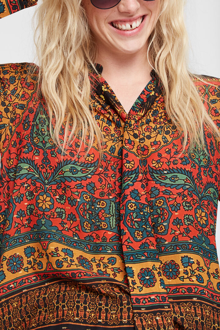 Ethno-Bluse mit Schleife | Desigual