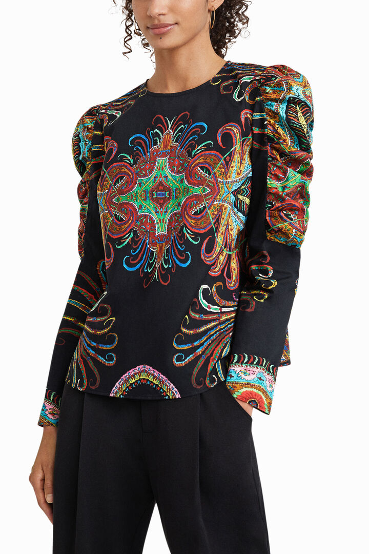 Blusa mangas abullonadas | Desigual