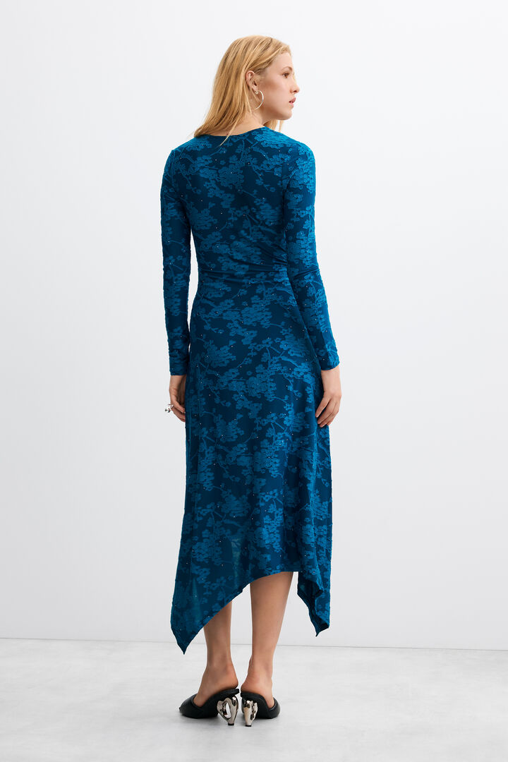 robe portefeuille &agrave; col en V