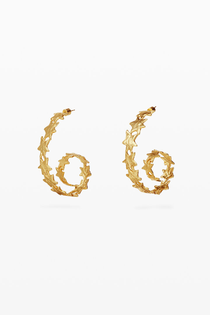 Pendientes espiral estrellas baño oro Zalio | Desigual