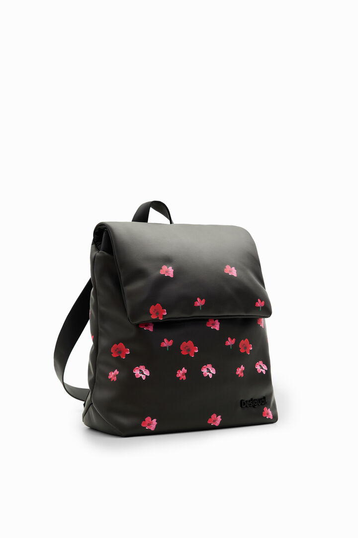 Sac à dos S matelassé fleurs