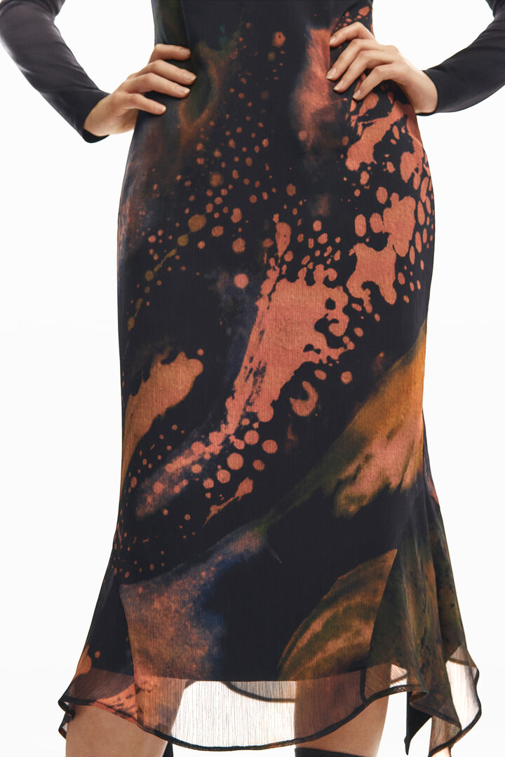 Printed long dress | Desigual