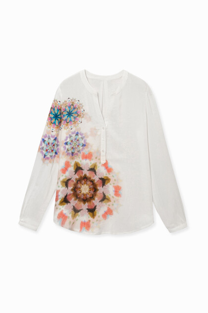 Long-sleeved jacquard shirt