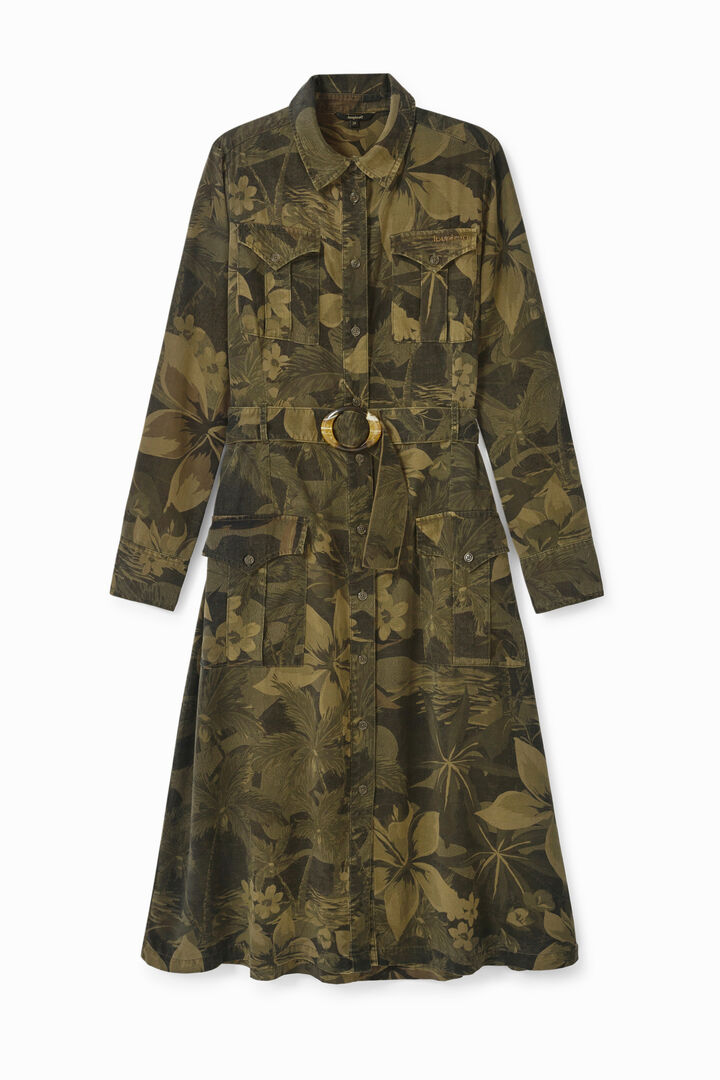 Long flared shirt dress | Desigual