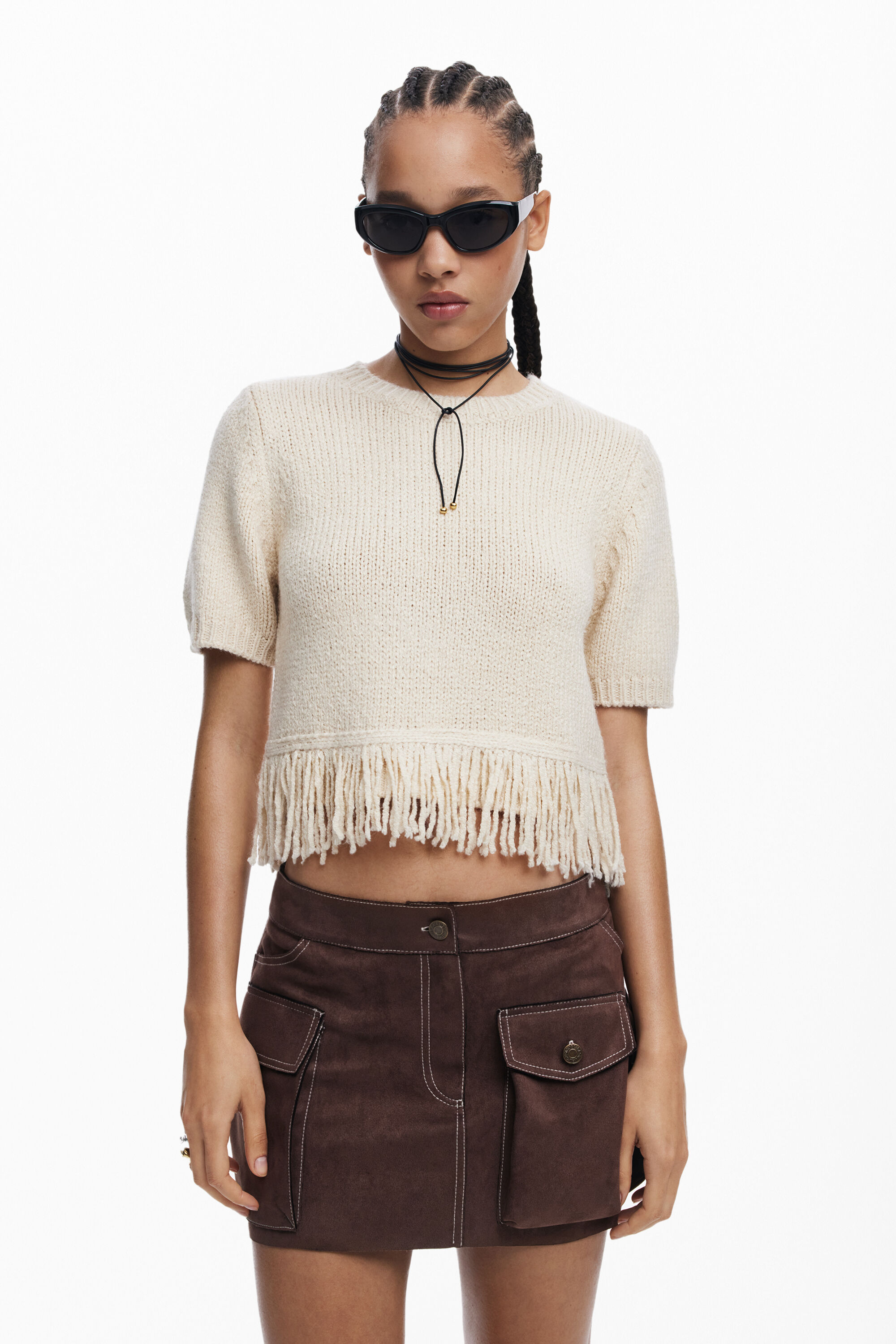 Desigual Cargo Miniskirt In Brown