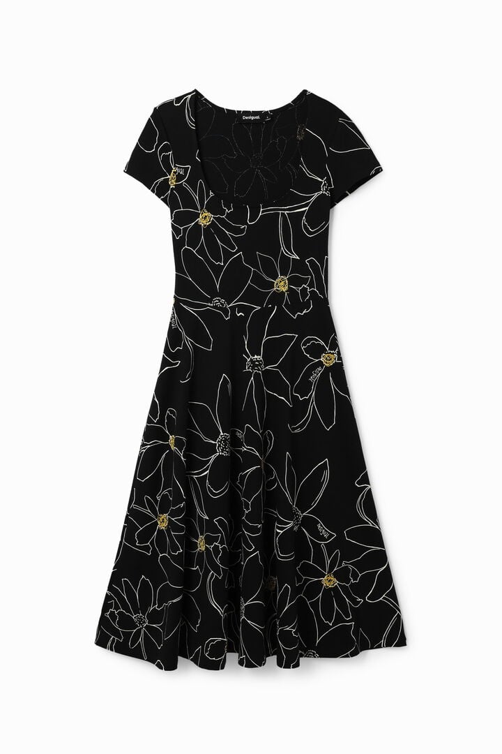 Vestido flores arty