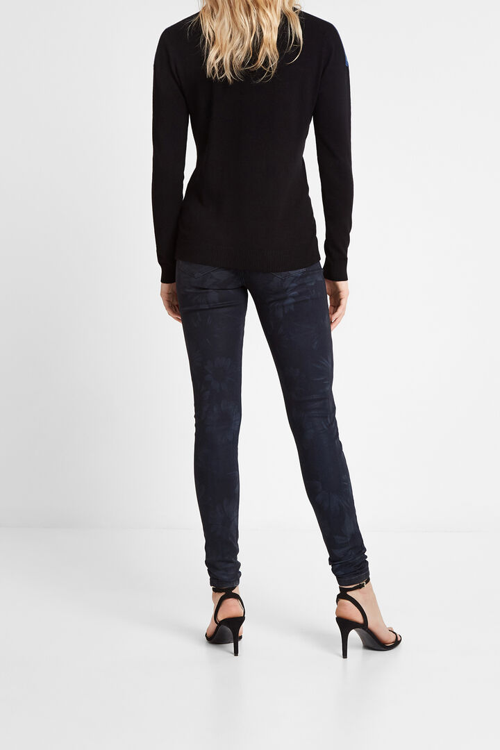 Viskose-Pullover mit Perkins-Kragen | Desigual