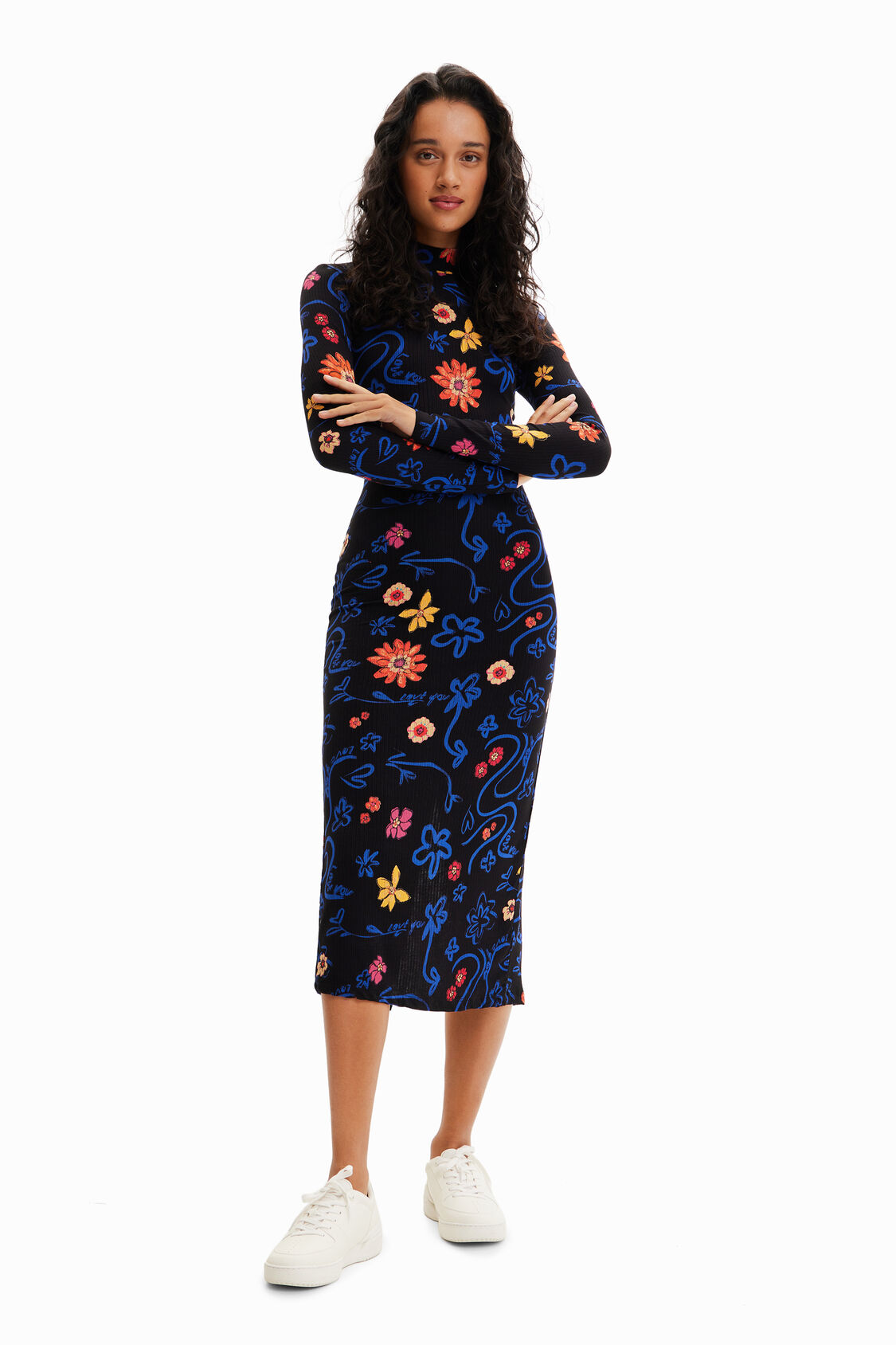 nauwelijks uitgebreid Manifesteren Women's Slim floral midi dress I Desigual.com