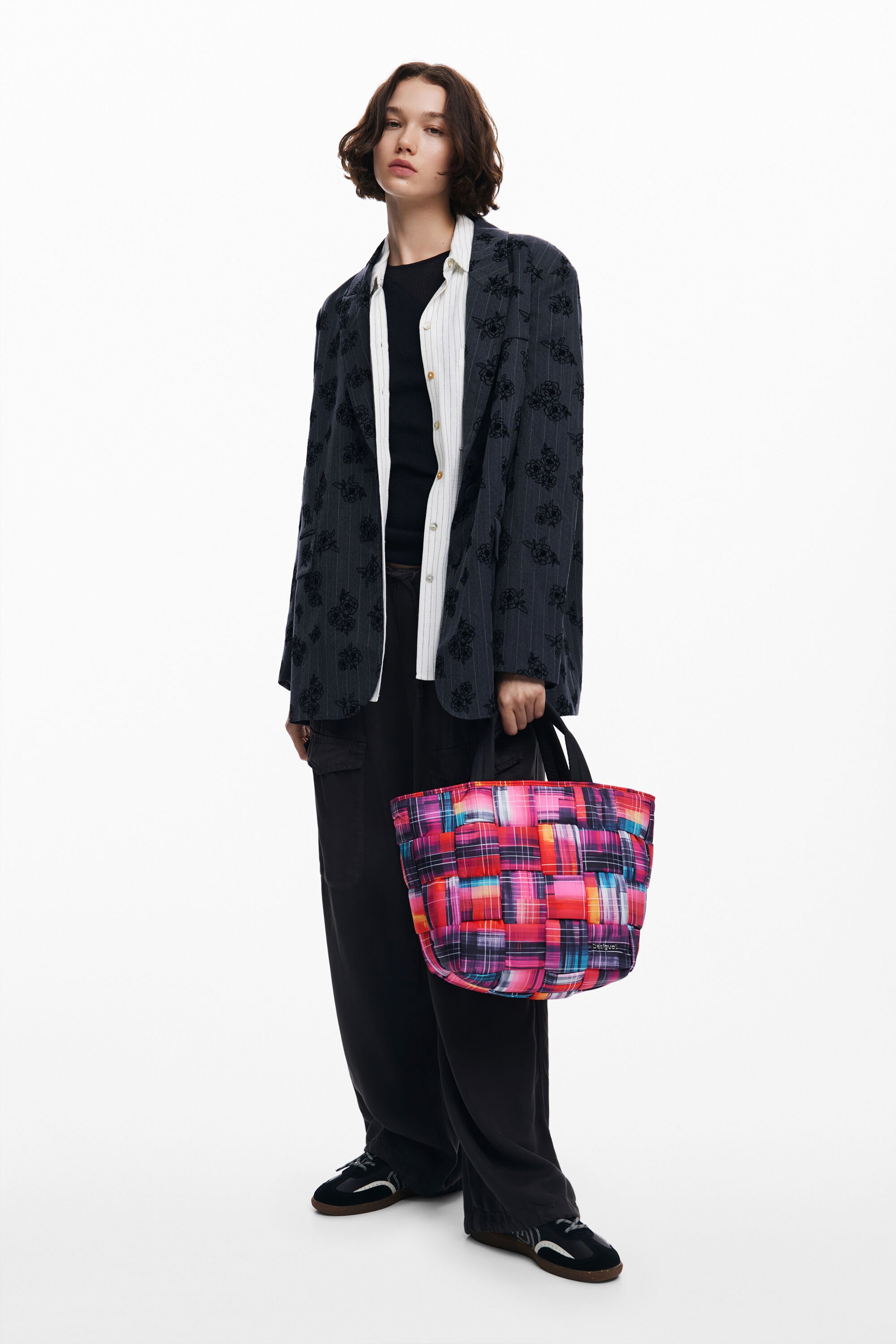 Nylon bag with Arty multi-position handles