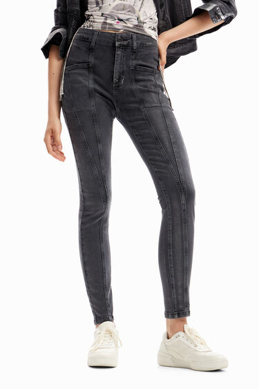 Texans Skinny push-up metal·litzat | Desigual