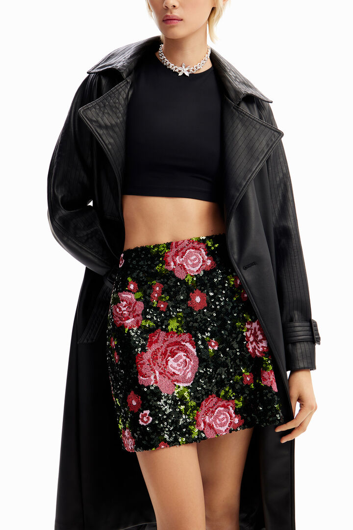 Minigonna rosa paillettes M. Christian Lacroix | Desigual