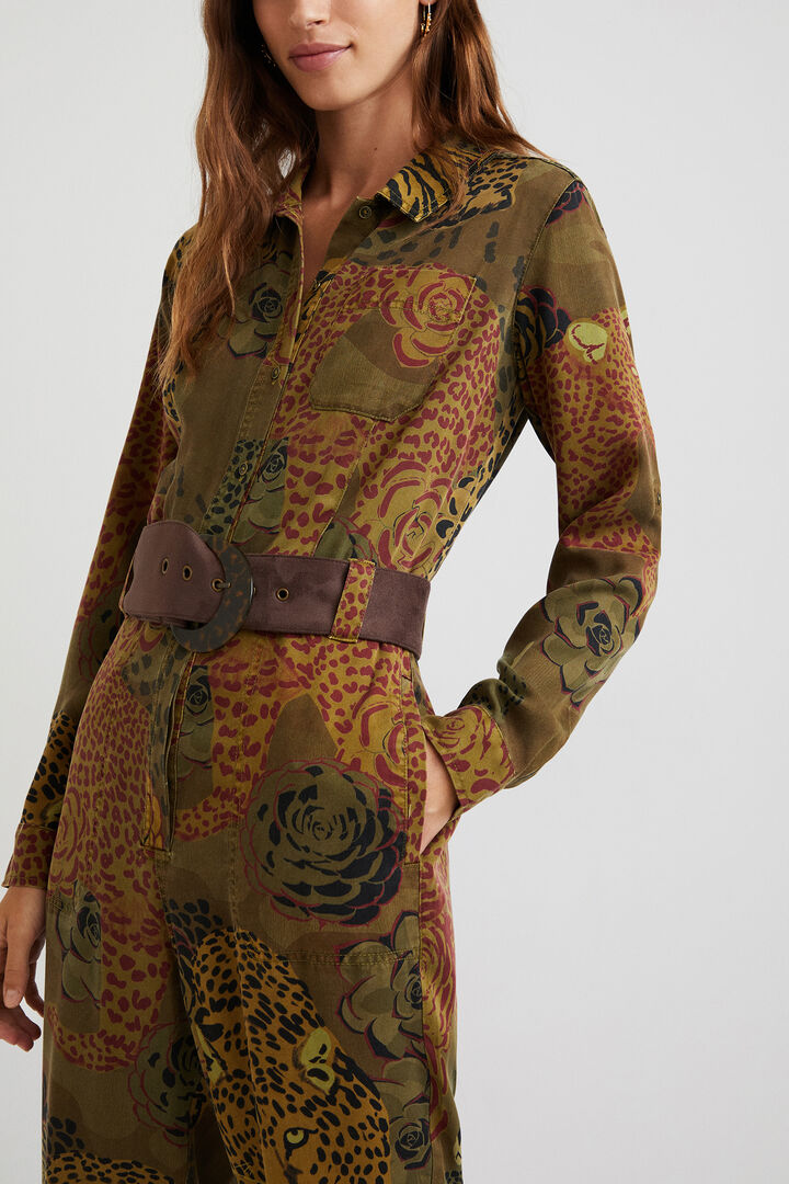 Long jumpsuit with belt | Desigual