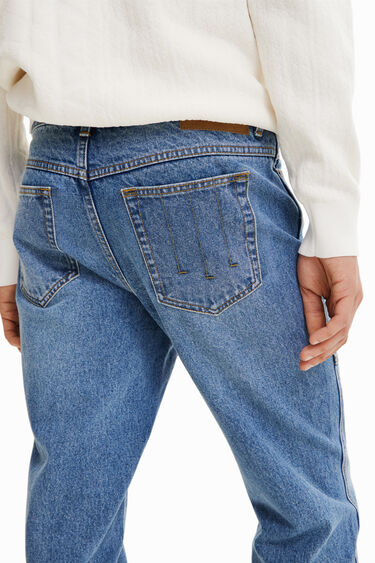 Straight patchwork jeans | Desigual