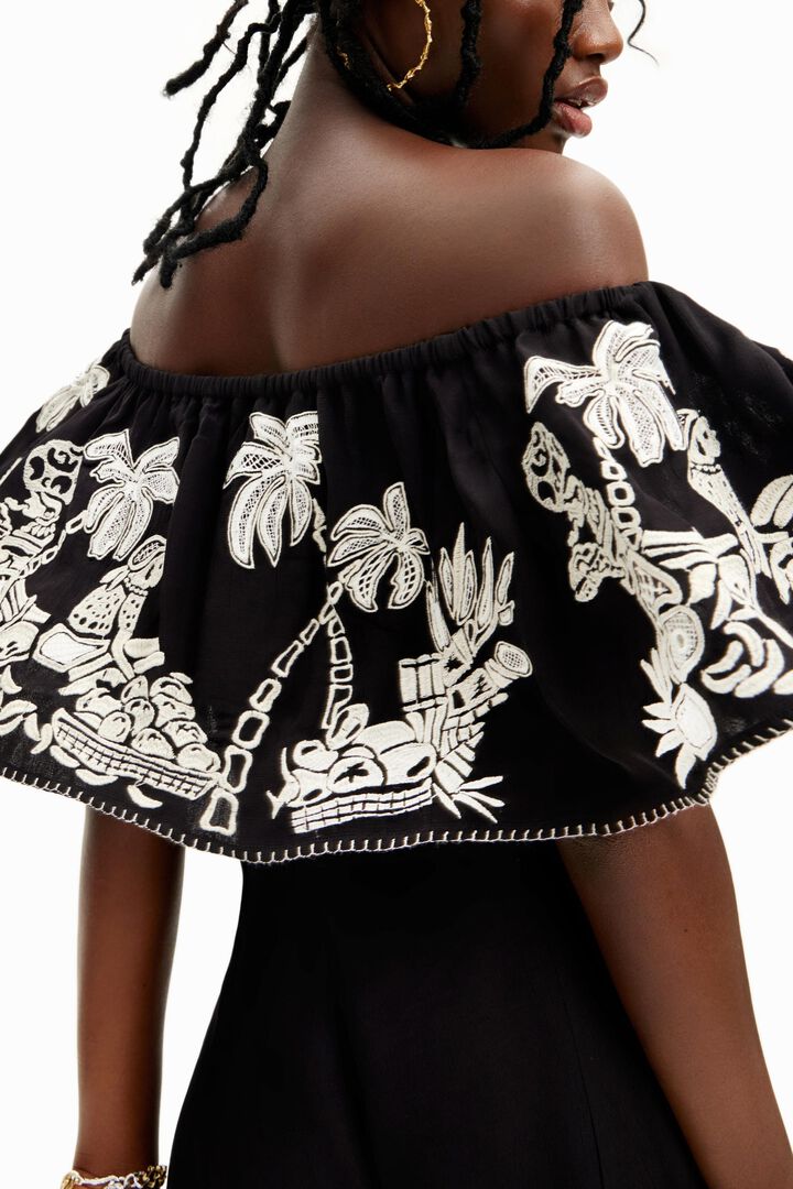 Mono midi palmeras Stella Jean | Desigual