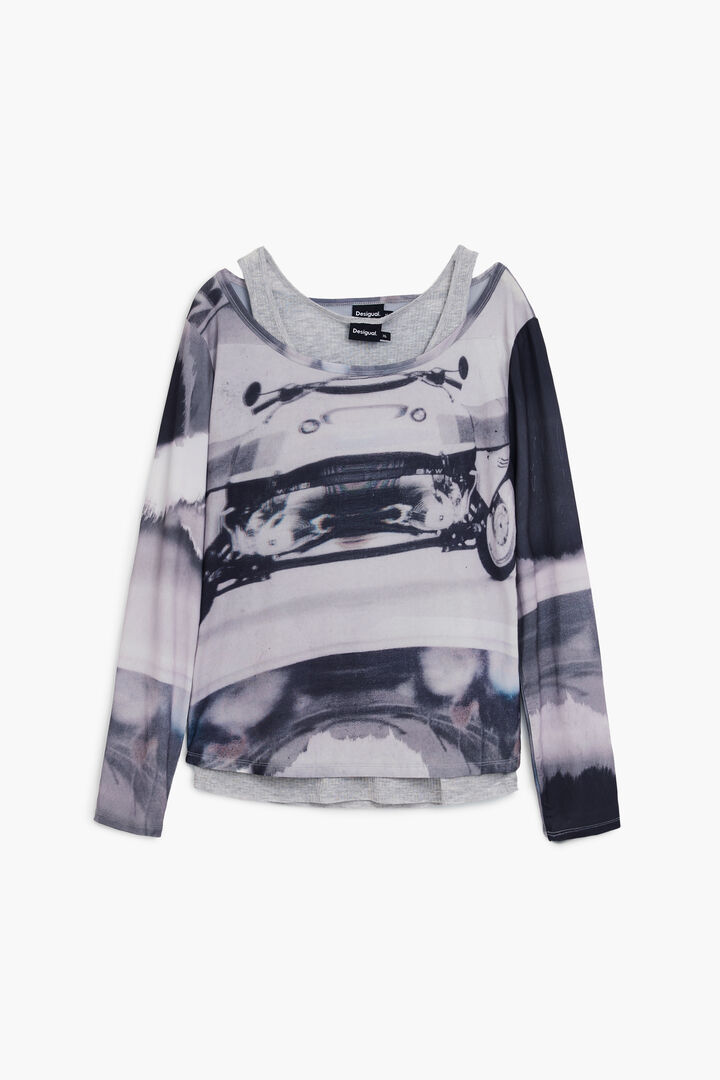 Car print T-shirt