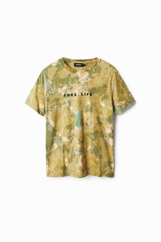T-shirt met korte mouwen en camouflageprint