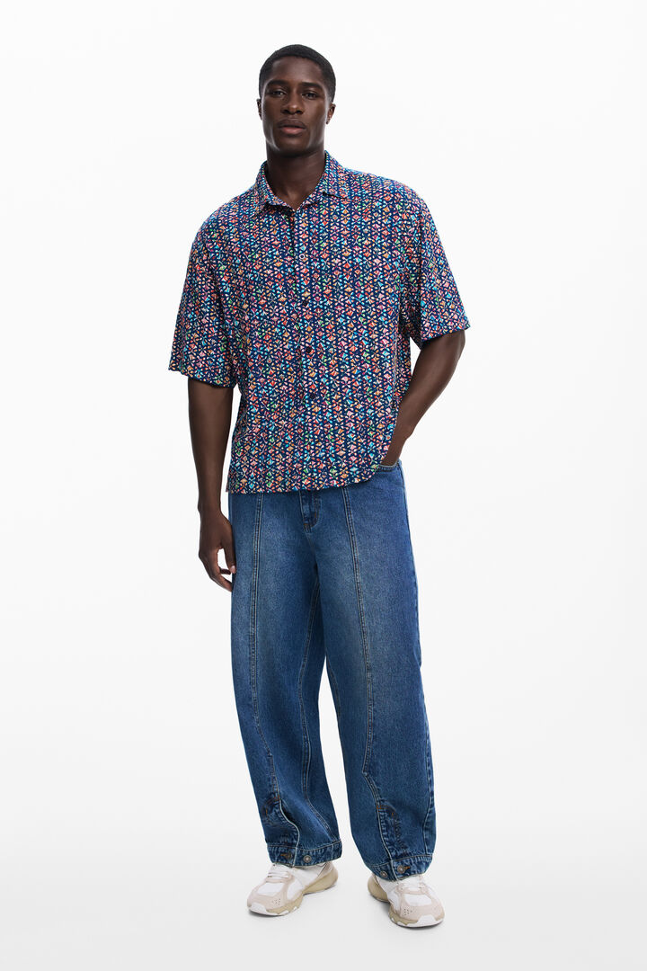 Camisa manga corta bordados étnicos | Desigual