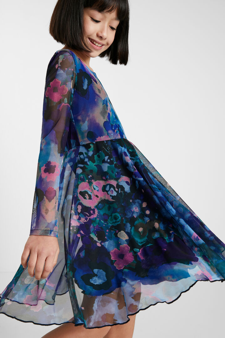 High-waist dress flowers | Desigual