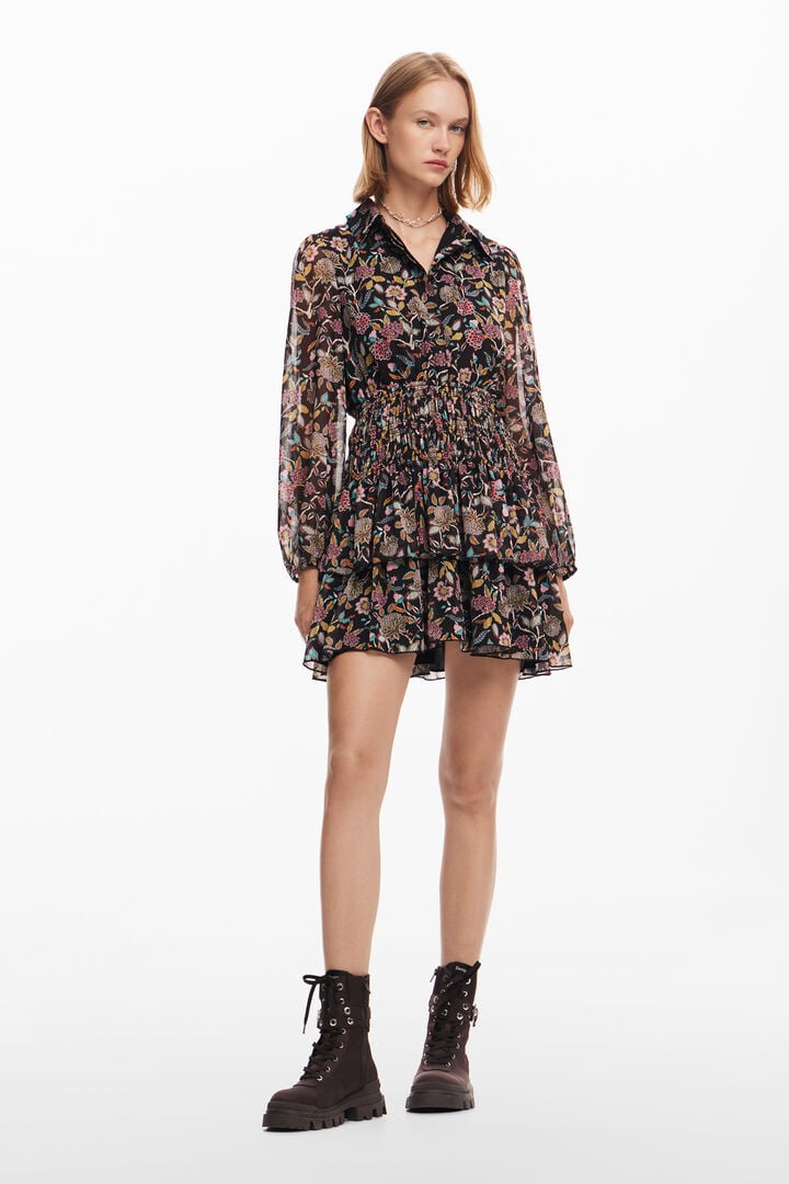 Vestido corto flores | Desigual