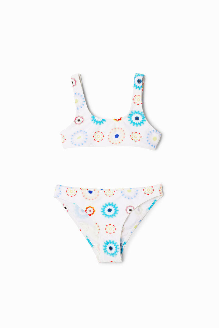 Geometric strap bikini