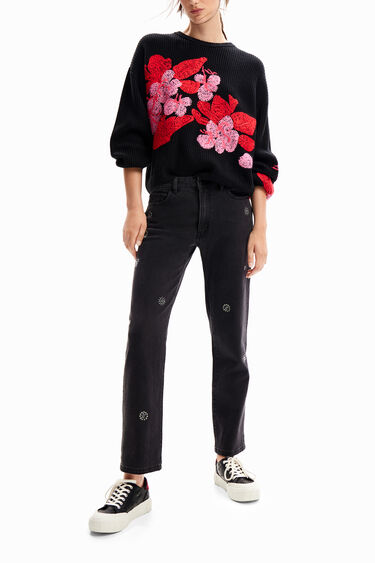 Jersey bordado flores | Desigual