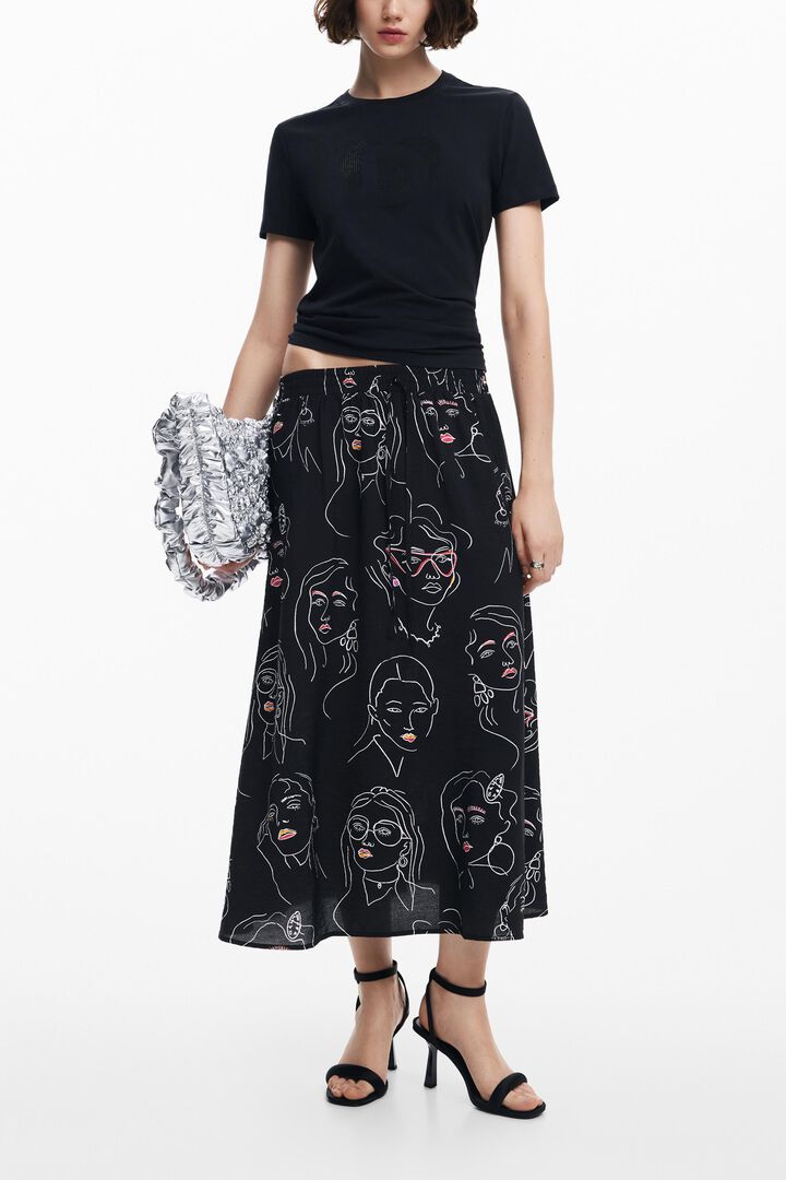 Falda larga caras | Desigual
