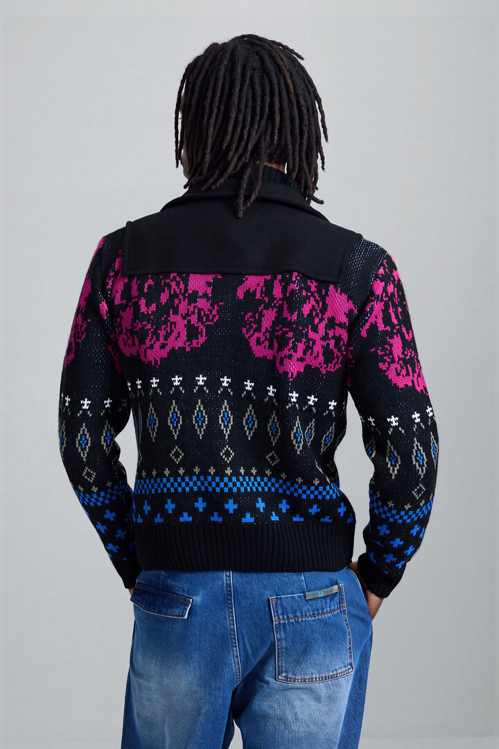 chunky knit jacquard sweater
