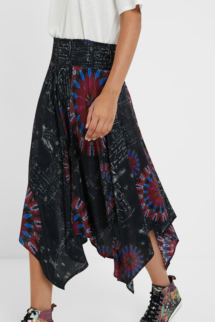 Asymmetric midi-skirt | Desigual