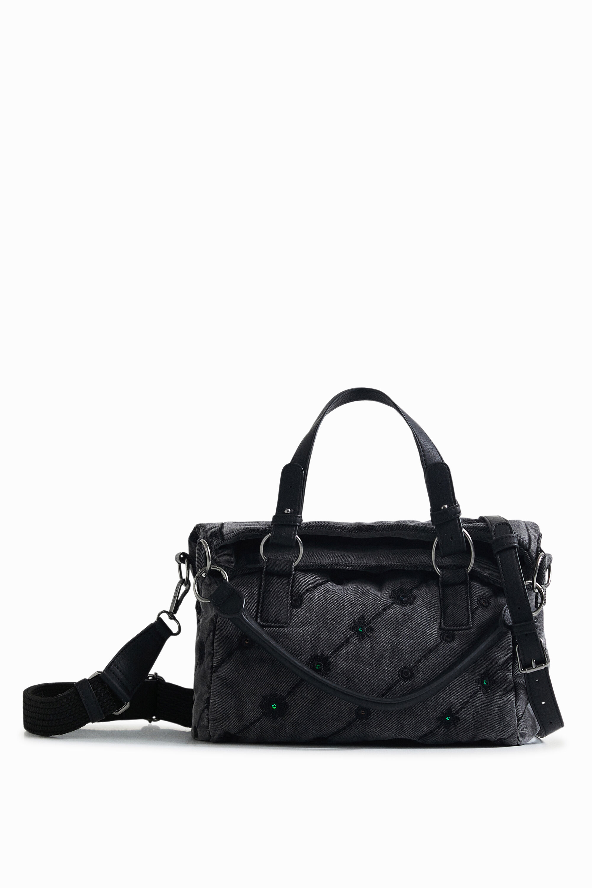 Desigual Kids' Handbag Denim Effect In Black