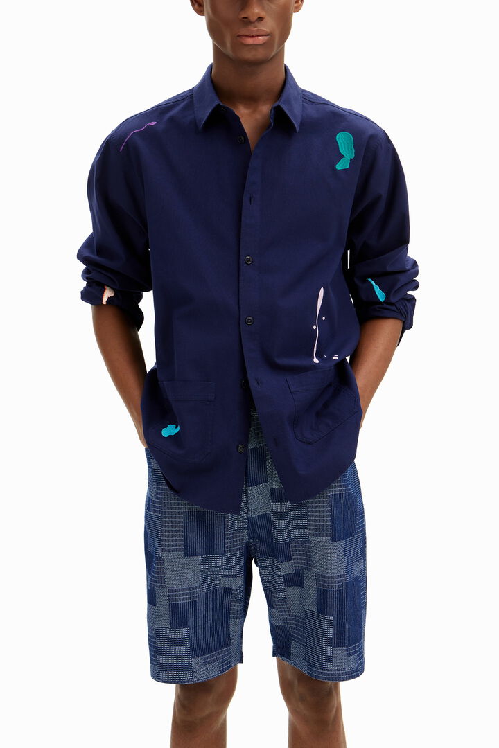 Linen patches shirt | Desigual