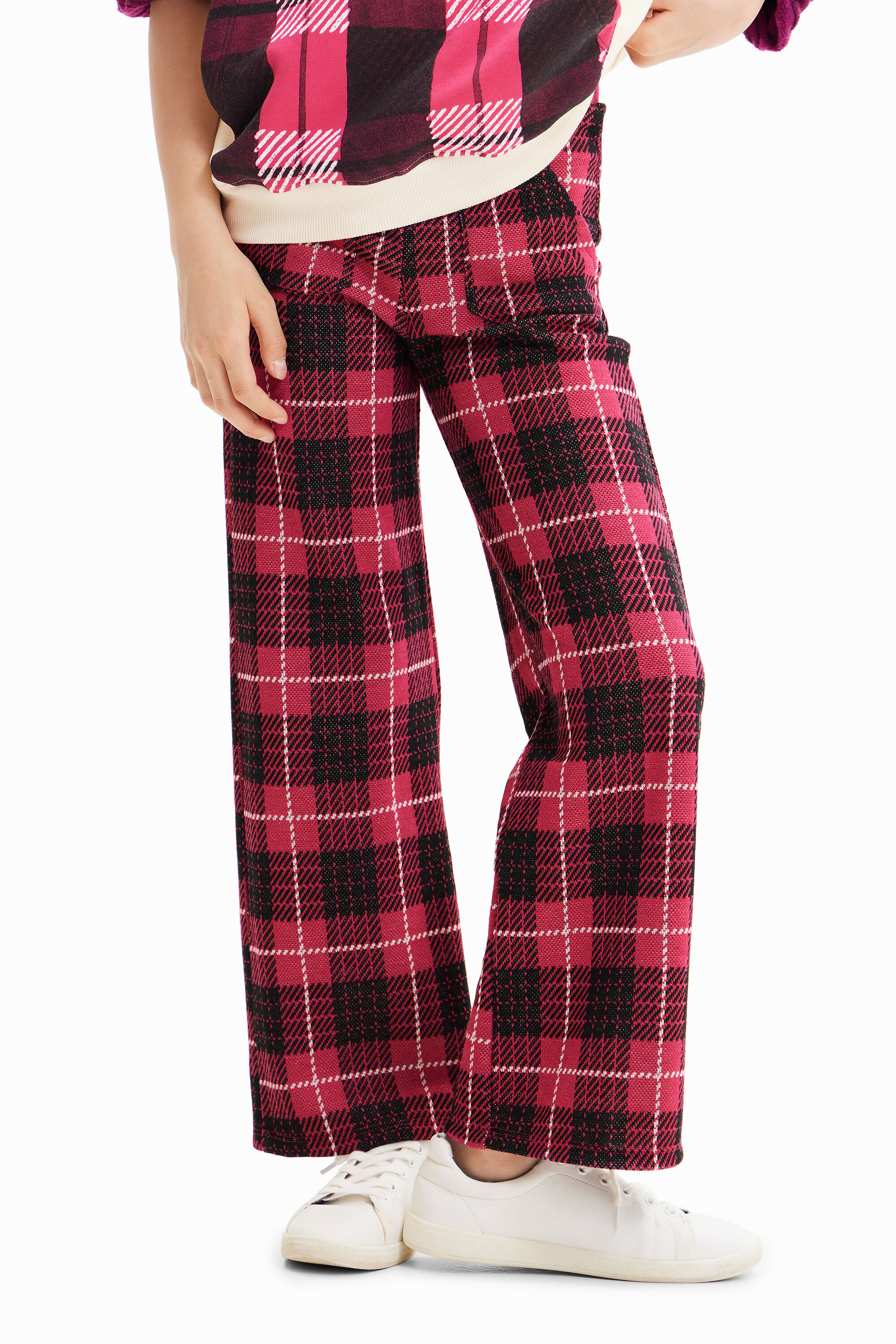 Girls Plaid flare trousers I Desigual