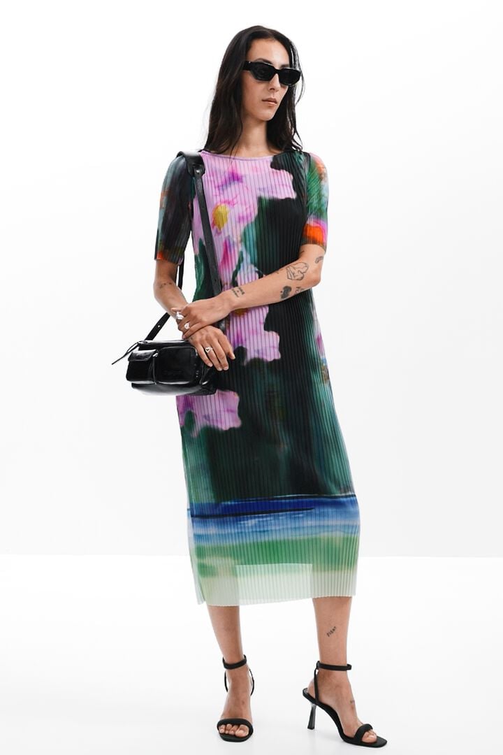Vestido midi flores | Desigual