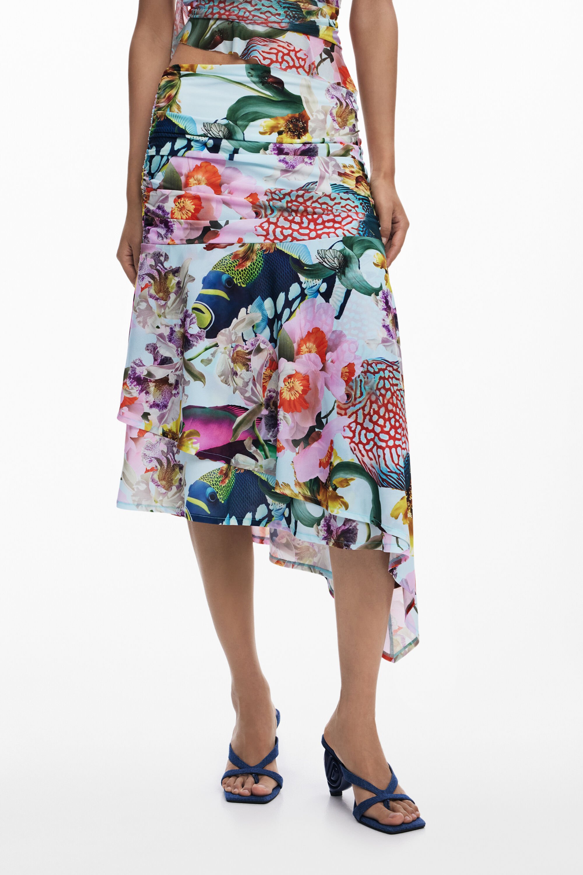 Desigual Skirt Designed By Mr. Christian Lacroix In Material Finishes