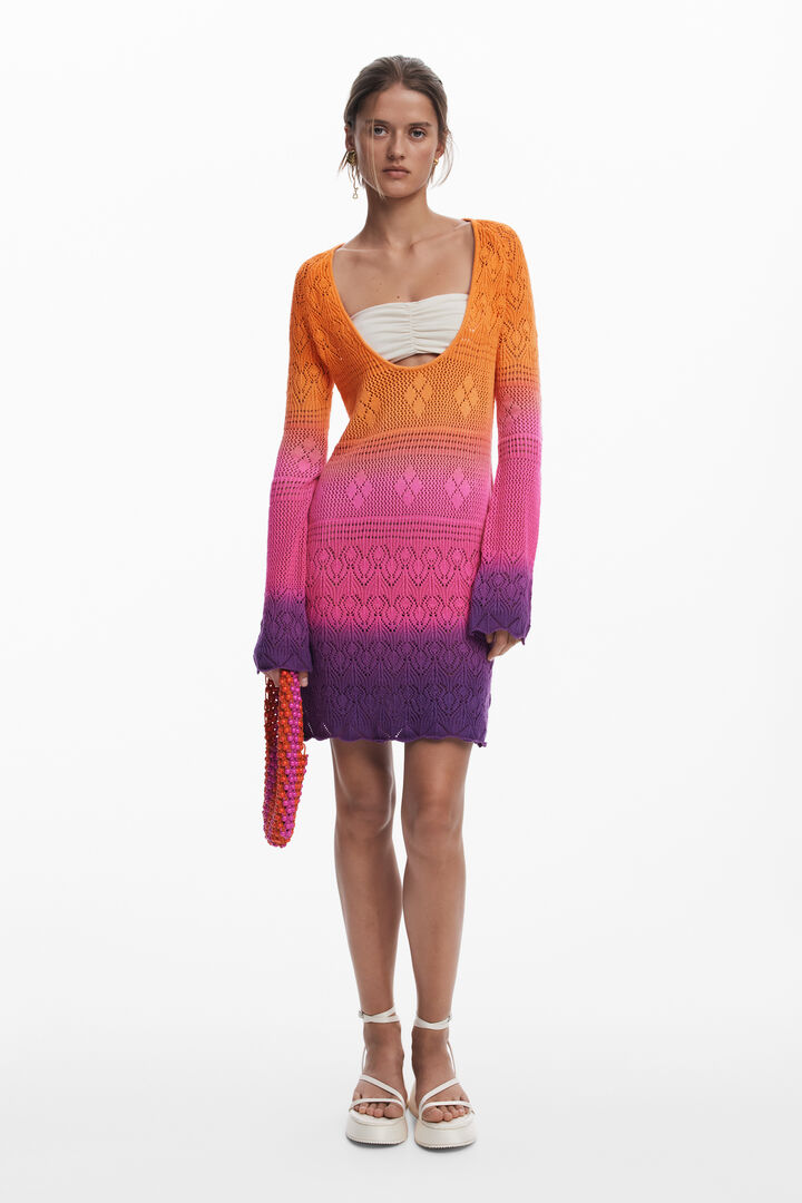 Tie-Dye Crochet Dress