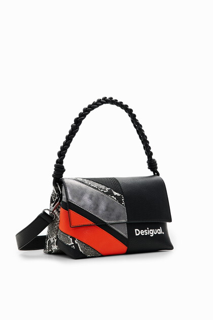 Midsize patchwork crossbody bag