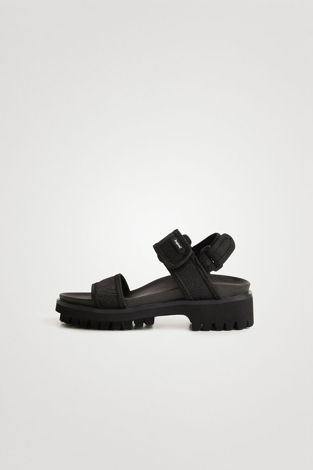 Black neoprene trekking sandals