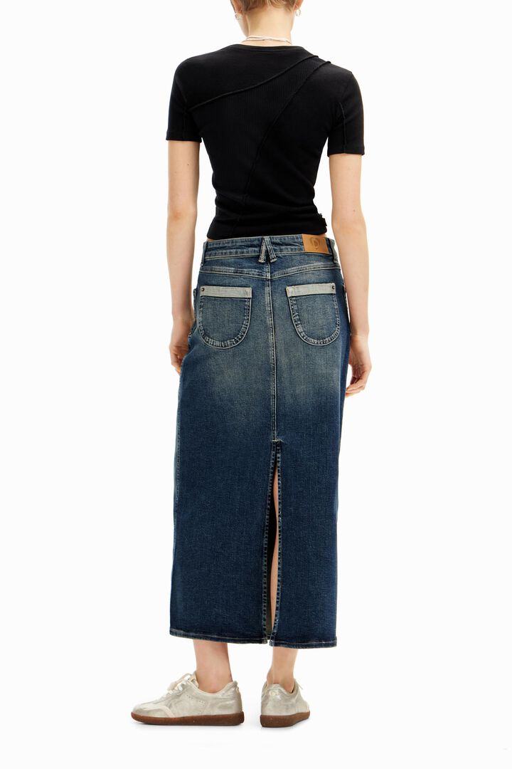 Falda midi denim | Desigual