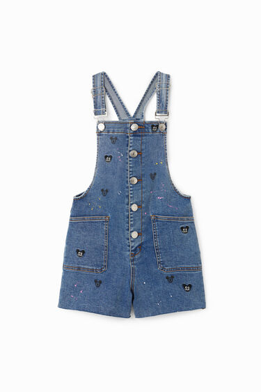 Disney's Mickey Mouse denim dungaree shorts | Desigual