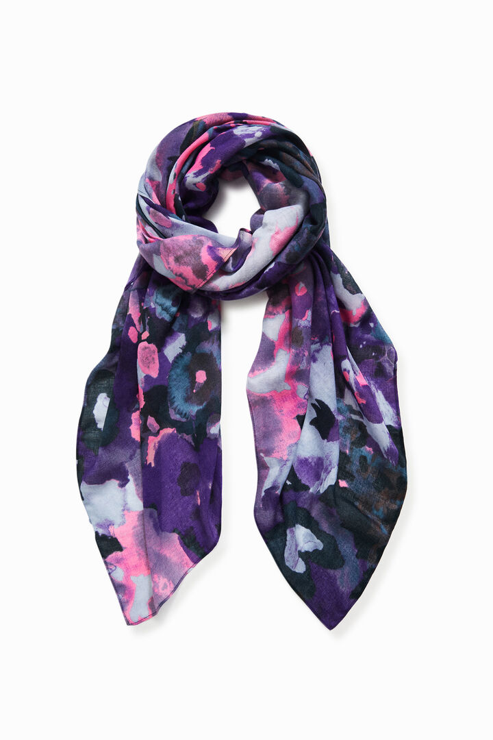 Foulard rettangolare fiori acquerello | Desigual