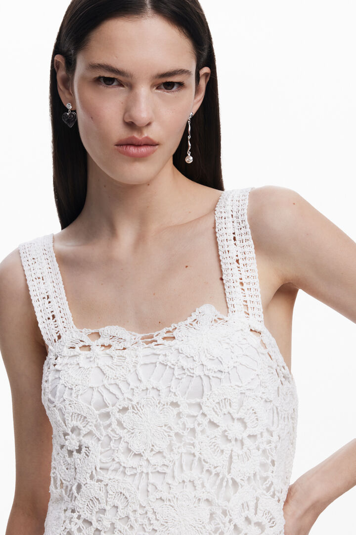 Crochet mini dress | Desigual