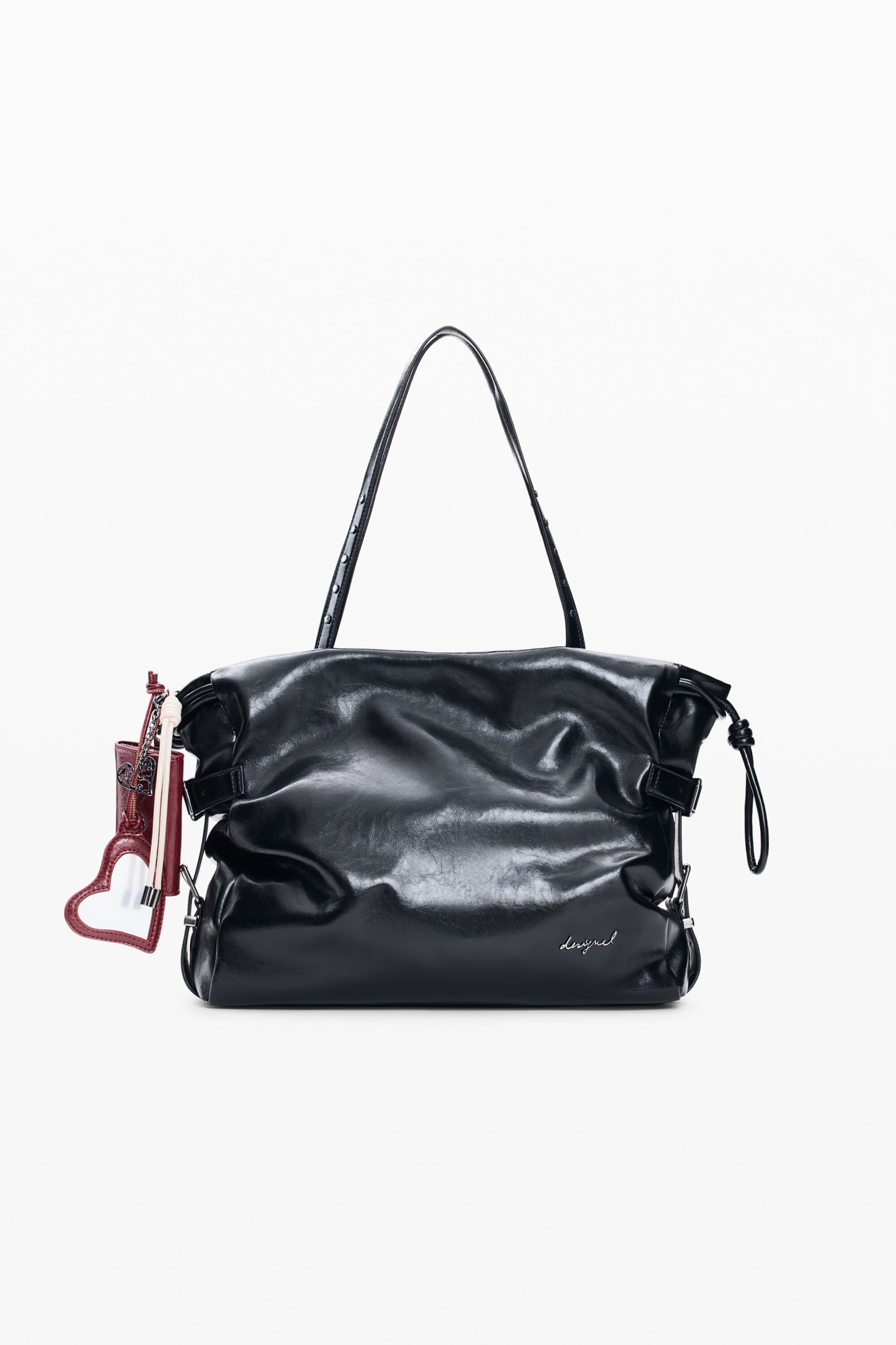 Bolso Shopping Grande, Poliuretano, Negro, U