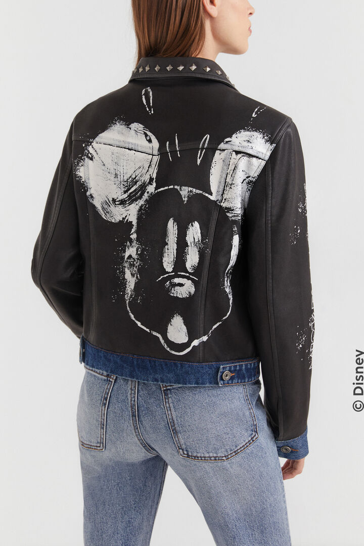 Giacca biker ibrida di Topolino, l'iconico personaggio Disney | Desigual