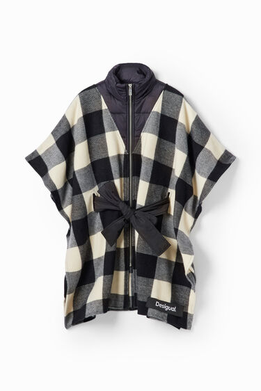 Plaid belted poncho | Desigual