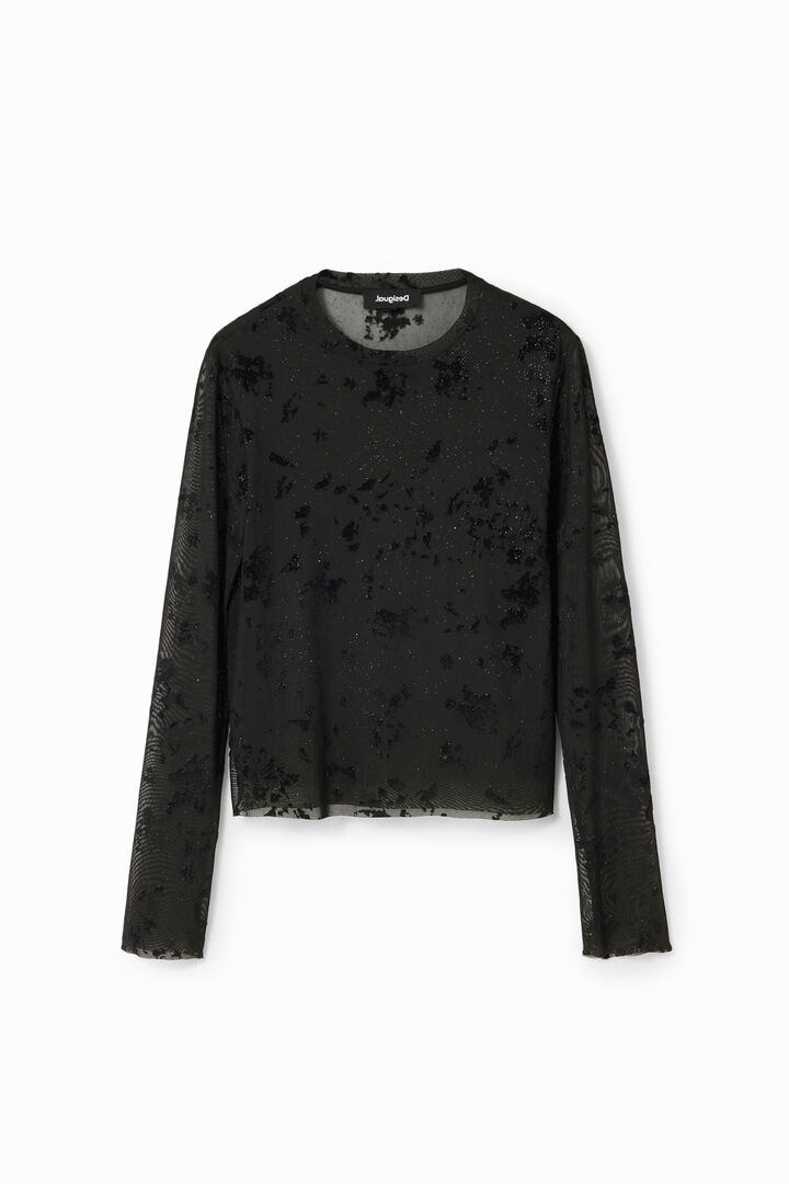 Camiseta slim tul brillo | Desigual