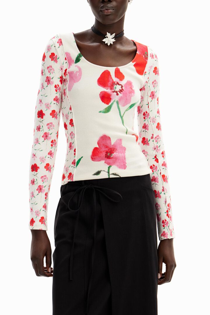 Patchwork floral T-shirt | Desigual