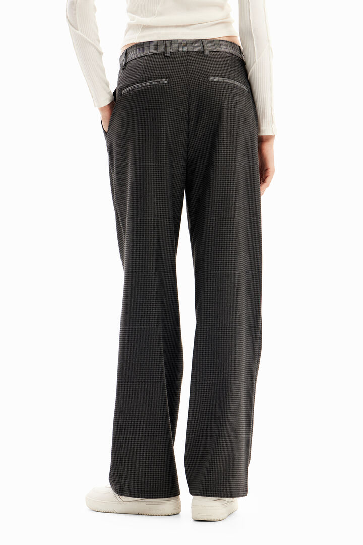 Pantalón recto pata de gallo | Desigual