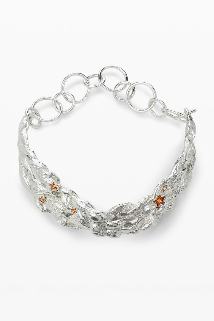 Chrome textured Zalio choker | Desigual