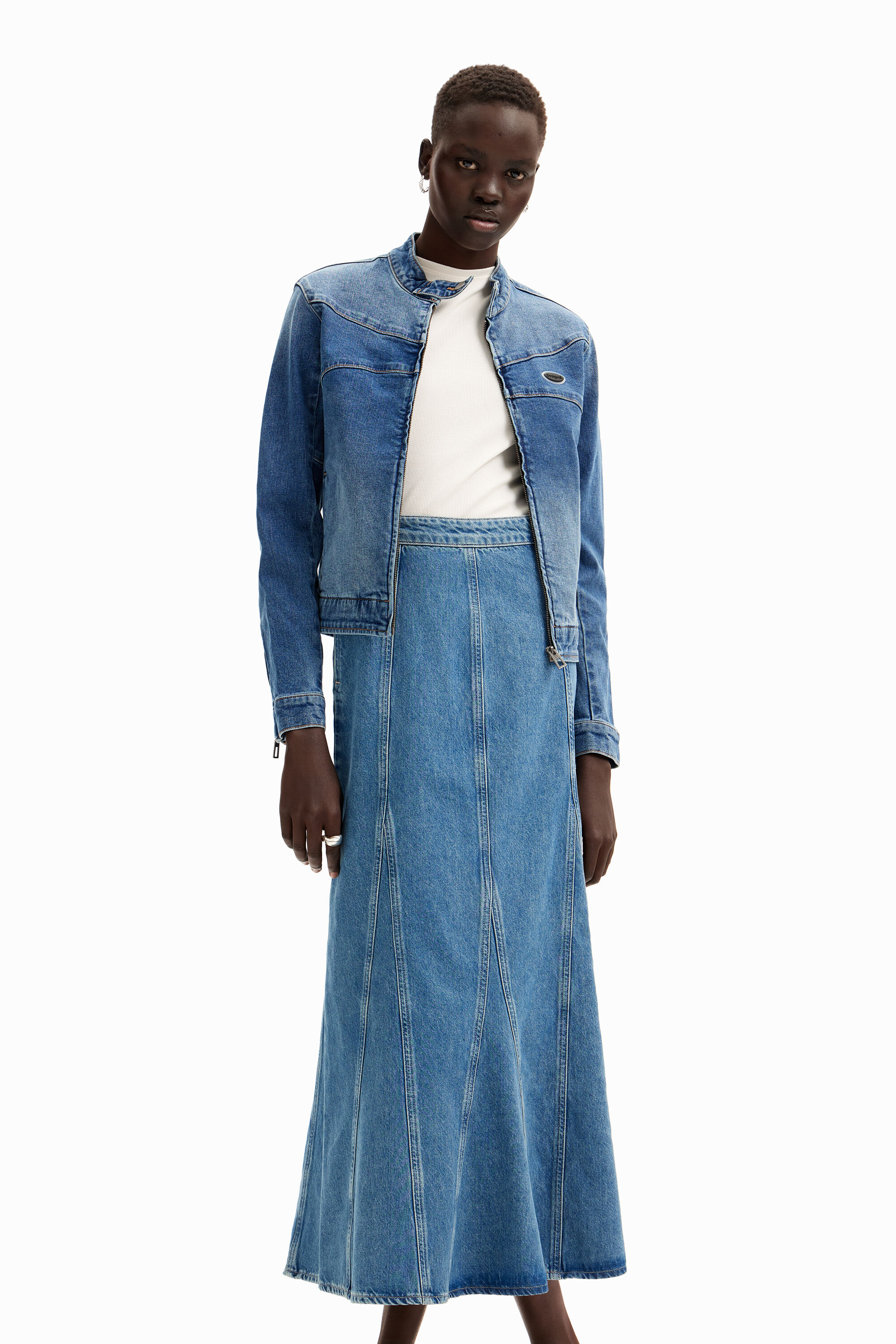Jupe longue en denim pour femme I Desigual
